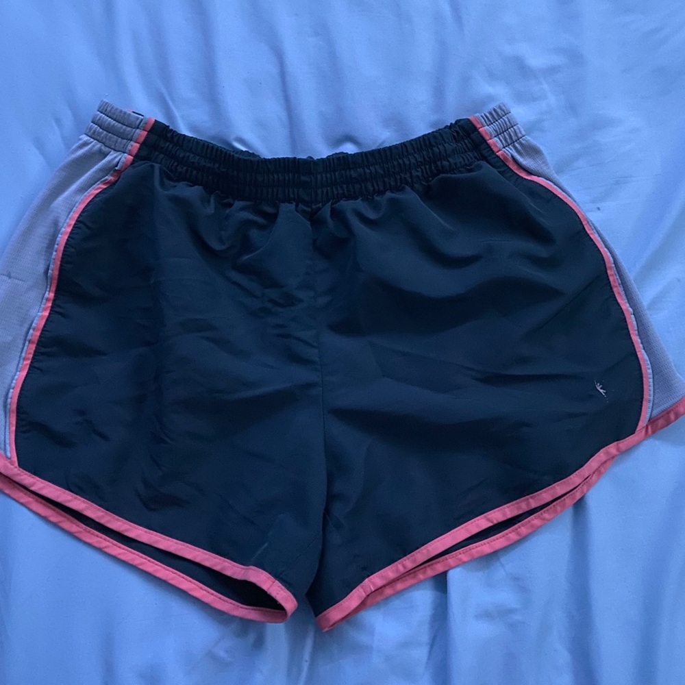 danskin now large (12/14) grey running shorts